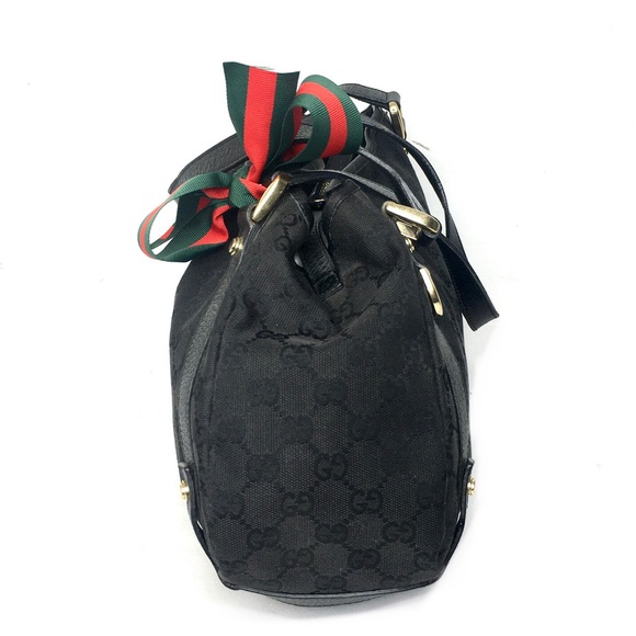 Authentic Gucci Abbey black monogram canvas shoulder bag - Picture 5 of 16